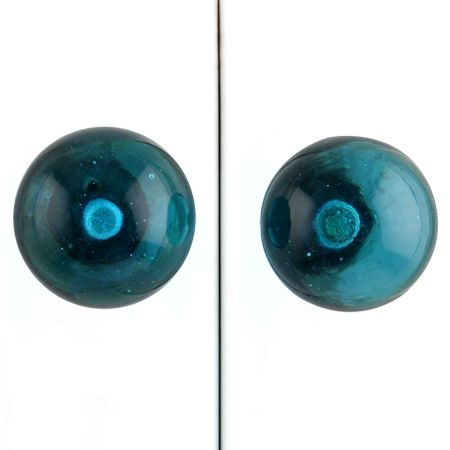Turquoise Round Glass Drawer Knob